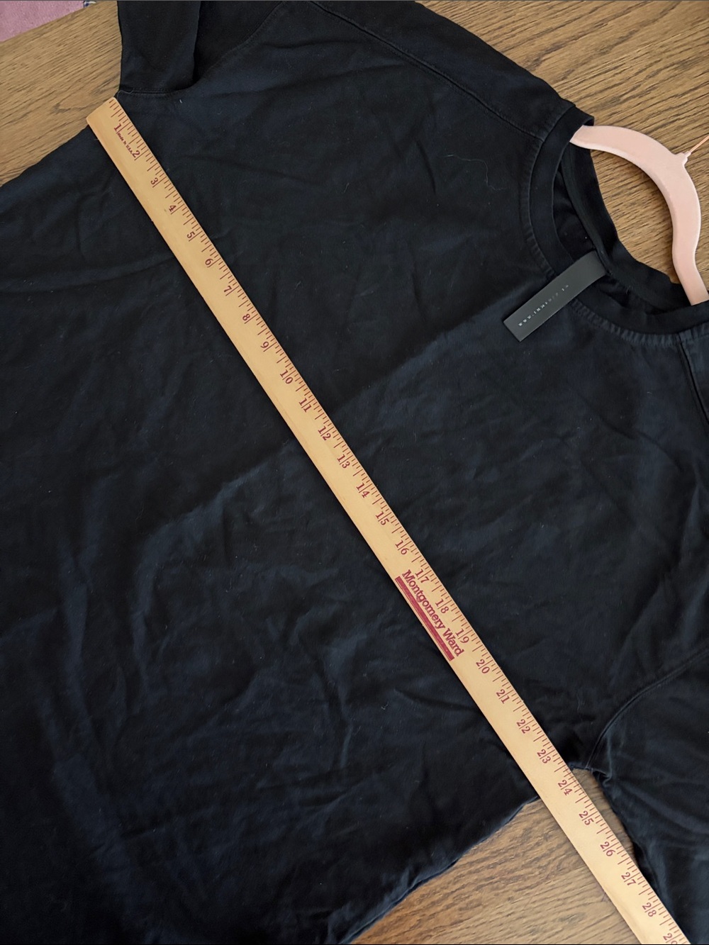 IMMENSE.TW Black T Shirt High End Avant Garde Fashion Raw Sleeve & Hem Cotton - Picture 7 of 11
